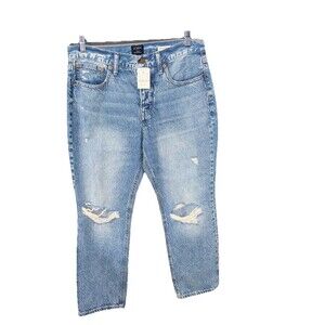 NWT J. Crew Denim Women Slim Boyfriend Jeans Size 29P Medium Wash Denim Premium